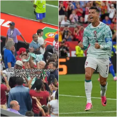 Ronaldo Gives Fan Jersey After Portugal Beats Croatia 2-1 in Toronto