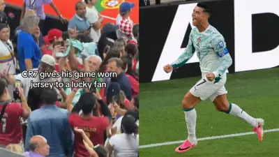 Ronaldo gives sister game-worn jersey after Portugal's win over Croatia