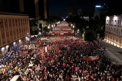 Thousands of Albanians protest Trump-linked luxury resort project