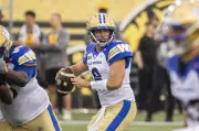 Bombers QB Collaros to miss game against Argos due to injury