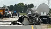 Highway 402 reopens after crash involving two transport trucks in London