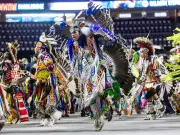 Indigenous Dancers, Drummers Gather at Stampede Powwow in Saddledome