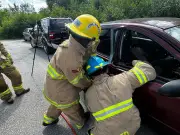 London high school students suit up to learn about firefighting