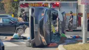 North York Crash Sends 7 to Hospital After Vehicle Flips