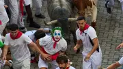 Runner Gored in Face During San Fermin Bull Run in Pamplona
