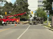 Truck Overturns in Multi-Vehicle Crash in North York
