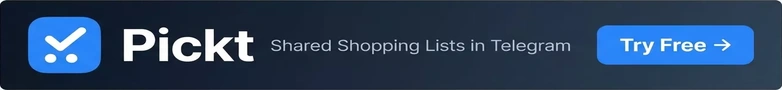 Pickt — free collaborative shopping list app for Telegram